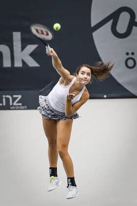 TENNIS - WTA, Tennis Damen Upper Austria Ladies Linz LINZ,AUSTRIA,09.NOV.20 - TENNIS - WTA Tour, Upper Austria Ladies Linz. Image shows Jodie Burrage (GBR). GEPAxpictures xManfredxBinder