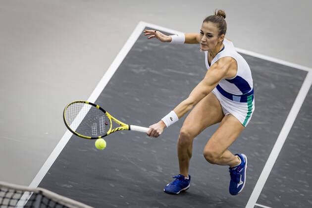 TENNIS - WTA, Tennis Damen Upper Austria Ladies Linz LINZ,AUSTRIA,09.NOV.20 - TENNIS - WTA Tour, Upper Austria Ladies Linz. Image shows Bernarda Pera (USA). GEPAxpictures xManfredxBinder