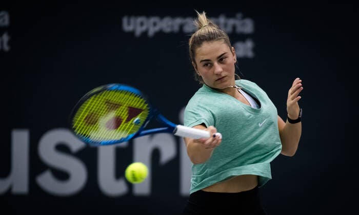 November 9, 2020, Linz, AUSTRIA: Marta Kostyuk of Ukraine during practice at the 2020 Upper Austria Ladies Linz WTA, Tennis Damen International tennis tournament Linz AUSTRIA - ZUMAa181 20201109_zaa_a181_014 Copyright: xRobxPrangex