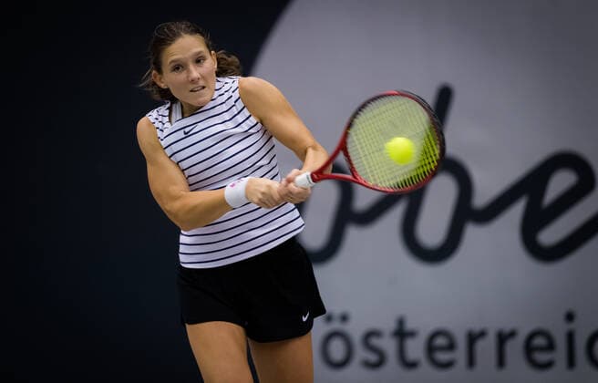 November 9, 2020, Linz, AUSTRIA: Varvara Gracheva of Russia talks to the media at the 2020 Upper Austria Ladies Linz WTA, Tennis Damen International tennis tournament Linz AUSTRIA - ZUMAa181 20201109_zaa_a181_030 Copyright: xRobxPrangex