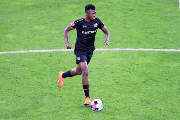 TAPSOBA Team Bayer 04 Leverkusen DFL Football Bundesliga Season 2020 2021 Game Bayer 04 Leverkusen Gladbach 4 3 on November 08 in Leverkusen DFL REGULATIONS PROHIBIT ANY USE OF PHOTOGRAPHS as IMAGE SEQUENCES and or QUASI VIDEO