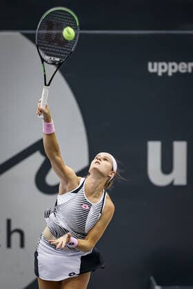 TENNIS - WTA, Tennis Damen Upper Austria Ladies Linz LINZ,AUSTRIA,09.NOV.20 - TENNIS - WTA Tour, Upper Austria Ladies Linz. Image shows Greet Minnen (BEL). GEPAxpictures xManfredxBinder