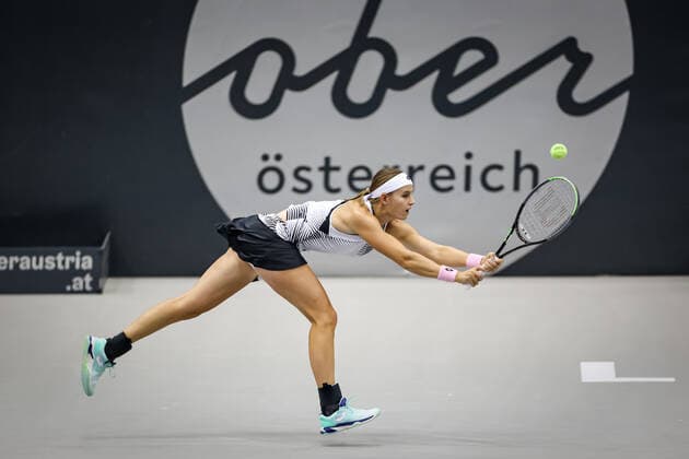 TENNIS - WTA, Tennis Damen Upper Austria Ladies Linz LINZ,AUSTRIA,09.NOV.20 - TENNIS - WTA Tour, Upper Austria Ladies Linz. Image shows Greet Minnen (BEL). GEPAxpictures xManfredxBinder