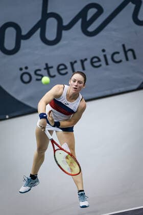 TENNIS - WTA, Tennis Damen Upper Austria Ladies Linz LINZ,AUSTRIA,10.NOV.20 - TENNIS - WTA Tour, Upper Austria Ladies Linz. Image shows Tamara Zidansek (SLO). GEPAxpictures xManfredxBinder