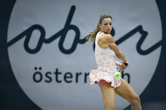 TENNIS - WTA, Tennis Damen Upper Austria Ladies Linz LINZ,AUSTRIA,10.NOV.20 - TENNIS - WTA Tour, Upper Austria Ladies Linz. Image shows Camila Giorgi (ITA). GEPAxpictures xManfredxBinder