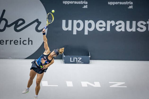 TENNIS - WTA, Tennis Damen Upper Austria Ladies Linz LINZ,AUSTRIA,10.NOV.20 - TENNIS - WTA Tour, Upper Austria Ladies Linz. Image shows Julia Grabher (AUT). GEPAxpictures xManfredxBinder