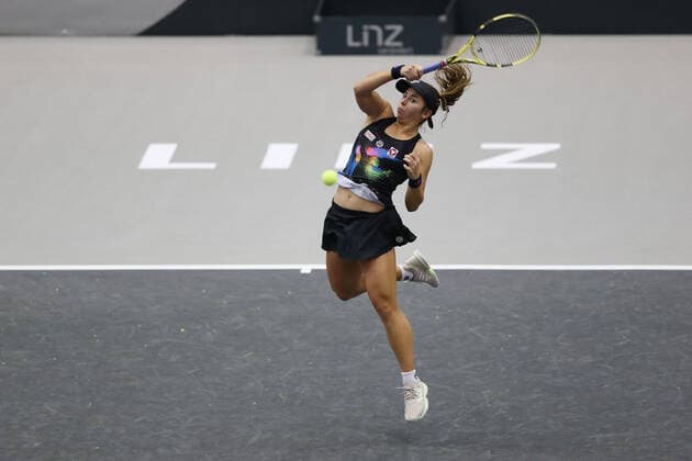 Julia Grabher, AUT, during first round of 2020 Upper Austria Ladies in Linz AUT, 10 11 2020