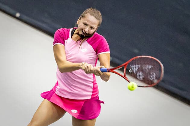 TENNIS - WTA, Tennis Damen Upper Austria Ladies Linz LINZ,AUSTRIA,10.NOV.20 - TENNIS - WTA Tour, Upper Austria Ladies Linz. Image shows Viktoria Kuzmova (SVK). GEPAxpictures xManfredxBinder