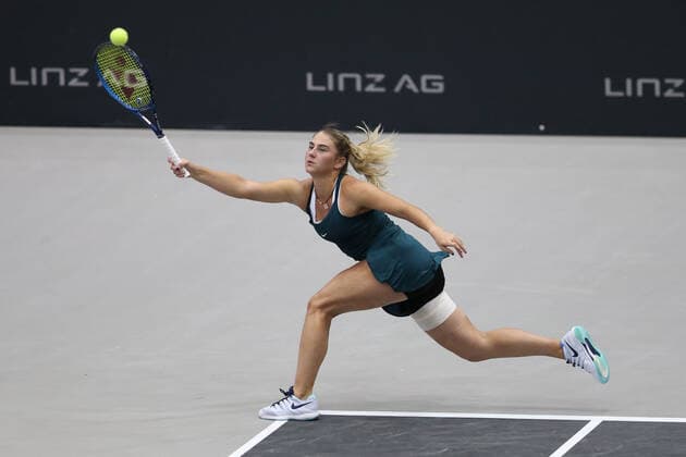 Marta Kostyuk, UKR, during first round of 2020 Upper Austria Ladies in Linz AUT, 10 11 2020