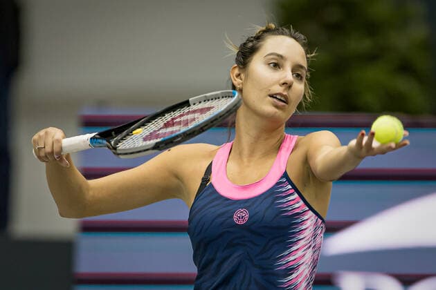 Sport Bilder des Tages TENNIS - WTA, Tennis Damen Upper Austria Ladies Linz LINZ,AUSTRIA,11.NOV.20 - TENNIS - WTA Tour, Upper Austria Ladies Linz. Image shows Oceane Dodin (FRA). GEPAxpictures xManfredxBinder