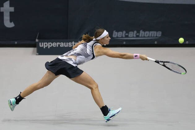 Greet Minnen, BEL, during first round of 2020 Upper Austria Ladies in Linz AUT, 11 11 2020