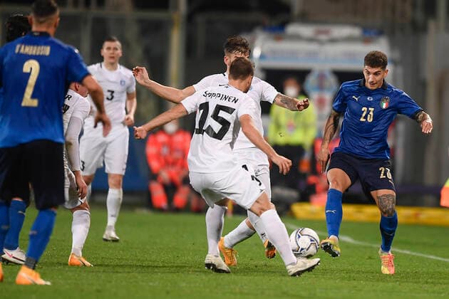 Photo LaPresse - Fabio Ferrari November 11, 2020 Firenze, Italy soccer Italy vs Estonia - Friendly match - & x2018;Artemio Franchi Stadium. In the pic:Giovanni Di Lorenzo (Italy)Sappinen (Estonia)  Copyright: xFabioxFerrari LaPressex