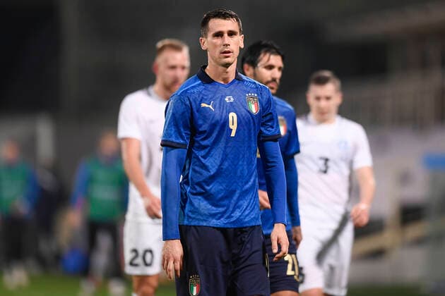 Photo LaPresse - Fabio Ferrari November 11, 2020 Firenze, Italy soccer Italy vs Estonia - Friendly match - & x2018;Artemio Franchi Stadium. In the pic:Kevin Lasagna (Italy)  Copyright: xFabioxFerrari LaPressex