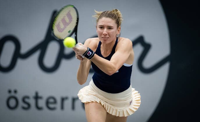 November 11, 2020, Linz, AUSTRIA: Ekaterina Alexandrova of Russia in action during her second-round match at the 2020 Upper Austria Ladies Linz WTA, Tennis Damen International tennis tournament against Vera Gracheva of Russia Linz AUSTRIA - ZUMAa181 20201111_zaa_a181_226 Copyright: xRobxPrangex