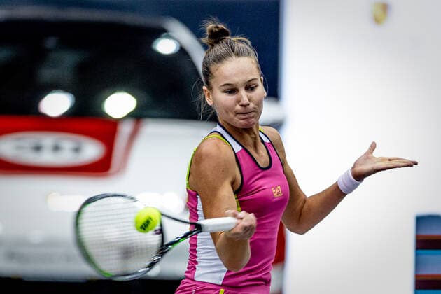 TENNIS - WTA, Tennis Damen Upper Austria Ladies Linz LINZ,AUSTRIA,11.NOV.20 - TENNIS - WTA Tour, Upper Austria Ladies Linz. Image shows Veronika Kudermetova (RUS). GEPAxpictures xManfredxBinder