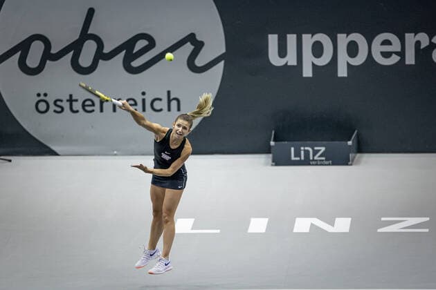 TENNIS - WTA, Tennis Damen Upper Austria Ladies Linz LINZ,AUSTRIA,11.NOV.20 - TENNIS - WTA Tour, Upper Austria Ladies Linz. Image shows Barbara Haas (AUT). GEPAxpictures xManfredxBinder