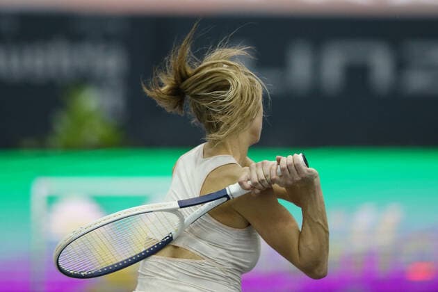 Typical Camila Giorgi, ITA during second round of 2020 Upper Austria Ladies in Linz AUT, 12 11 2020