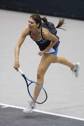 Sorana Cirstea, ROU, during second round of 2020 Upper Austria Ladies in Linz AUT, 12 11 2020