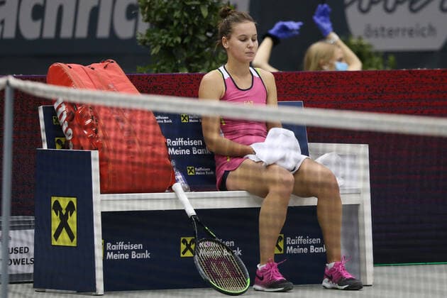Veronika Kudermyetova, RUS, during second round of 2020 Upper Austria Ladies in Linz AUT, 12 11 2020