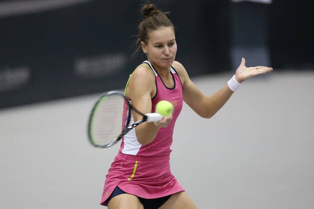 Veronika Kudermyetova, RUS, during second round of 2020 Upper Austria Ladies in Linz AUT, 12 11 2020