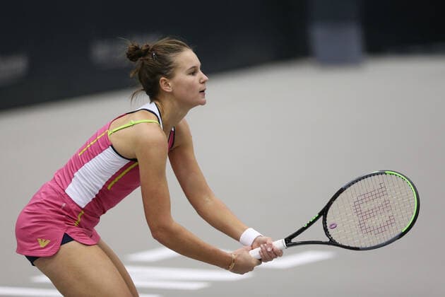 Veronika Kudermyetova, RUS, during second round of 2020 Upper Austria Ladies in Linz AUT, 12 11 2020