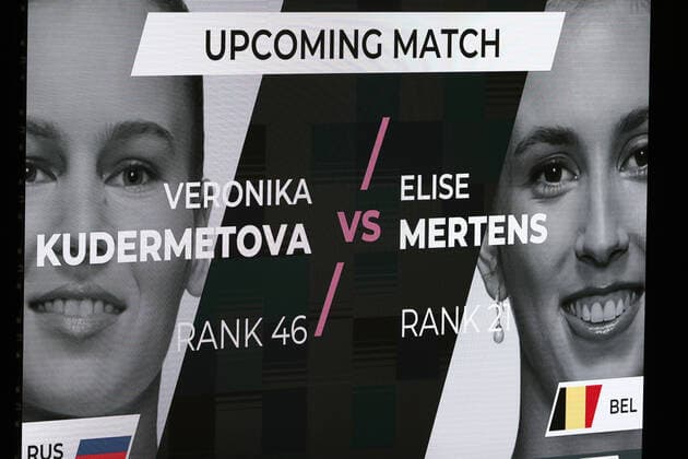 TENNIS - WTA, Tennis Damen Upper Austria Ladies Linz LINZ,AUSTRIA,13.NOV.20 - TENNIS - WTA Tour, Upper Austria Ladies Linz. Image shows the scoreboard.. GEPAxpictures xManfredxBinder