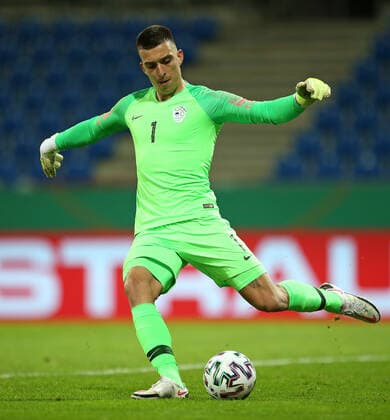 12 11 2020, football, U21 international, test match, Germany Solvenia, in Eintracht Stadium Braunschweig Goalkeeper Igor Vekic Slovenia DFL and DFB regulations prohibit any use of photographs as image sequences and or quasi video