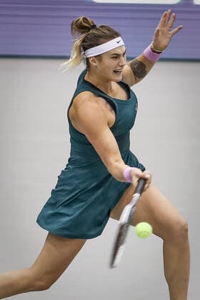 TENNIS - WTA, Tennis Damen Upper Austria Ladies Linz LINZ,AUSTRIA,13.NOV.20 - TENNIS - WTA Tour, Upper Austria Ladies Linz. Image shows Aryna Sabalenka (BLR). GEPAxpictures xManfredxBinder