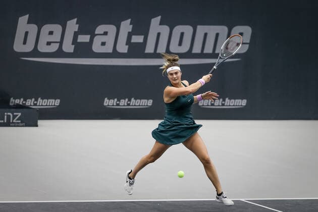 TENNIS - WTA, Tennis Damen Upper Austria Ladies Linz LINZ,AUSTRIA,13.NOV.20 - TENNIS - WTA Tour, Upper Austria Ladies Linz. Image shows Aryna Sabalenka (BLR). GEPAxpictures xManfredxBinder