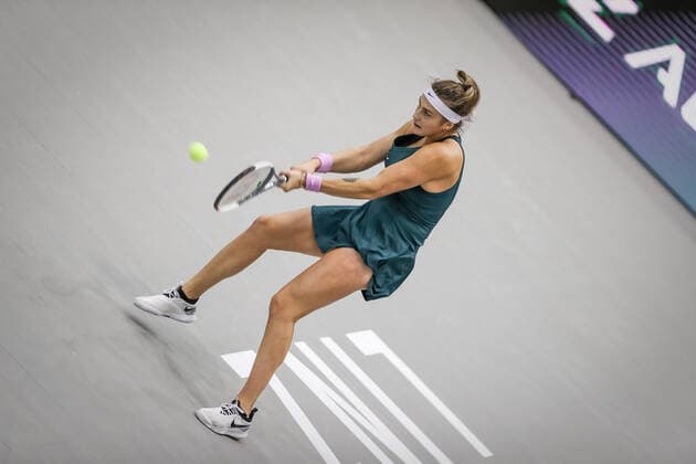 TENNIS - WTA, Tennis Damen Upper Austria Ladies Linz LINZ,AUSTRIA,13.NOV.20 - TENNIS - WTA Tour, Upper Austria Ladies Linz. Image shows Aryna Sabalenka (BLR). GEPAxpictures xManfredxBinder