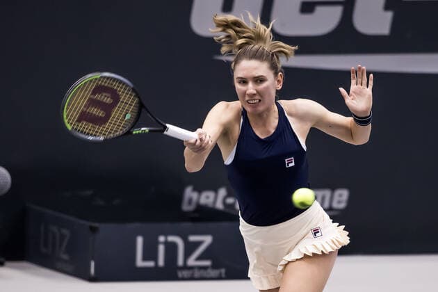 TENNIS - WTA, Tennis Damen Upper Austria Ladies Linz LINZ,AUSTRIA,14.NOV.20 - TENNIS - WTA Tour, Upper Austria Ladies Linz. Image shows Ekaterina Alexandrova (RUS). GEPAxpictures xManfredxBinder