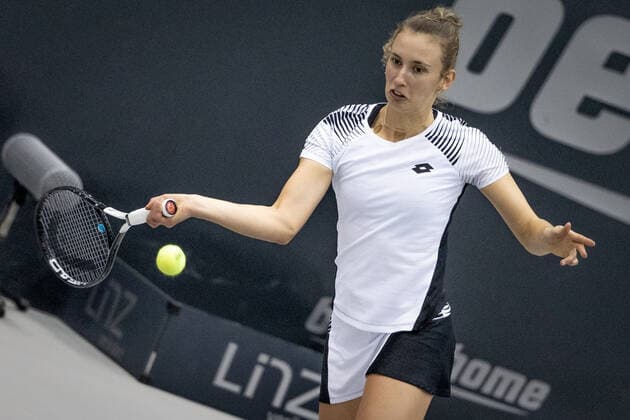 TENNIS - WTA, Tennis Damen Upper Austria Ladies Linz LINZ,AUSTRIA,14.NOV.20 - TENNIS - WTA Tour, Upper Austria Ladies Linz. Image shows Elise Mertens (BEL). GEPAxpictures xManfredxBinder