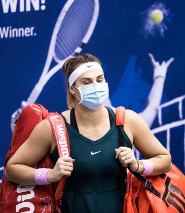 TENNIS - WTA, Tennis Damen Upper Austria Ladies Linz LINZ,AUSTRIA,14.NOV.20 - TENNIS - WTA Tour, Upper Austria Ladies Linz. Image shows Aryna Sabalenka (BLR). GEPAxpictures xManfredxBinder