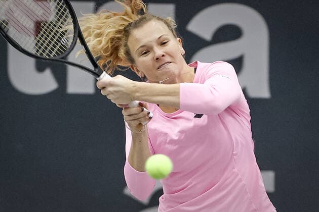 TENNIS - WTA, Tennis Damen Upper Austria Ladies Linz LINZ,AUSTRIA,15.NOV.20 - TENNIS - WTA Tour, Upper Austria Ladies Linz, final. Image shows Katerina Siniakova (CZE). GEPAxpictures xManfredxBinder