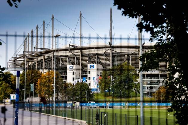Hamburg, 14 October 2020 Football, 2 Bundesliga 2020 21, Hamburger SV Training Fenced-in area of the Hamburg Volksparkstadion, home ground of HSV