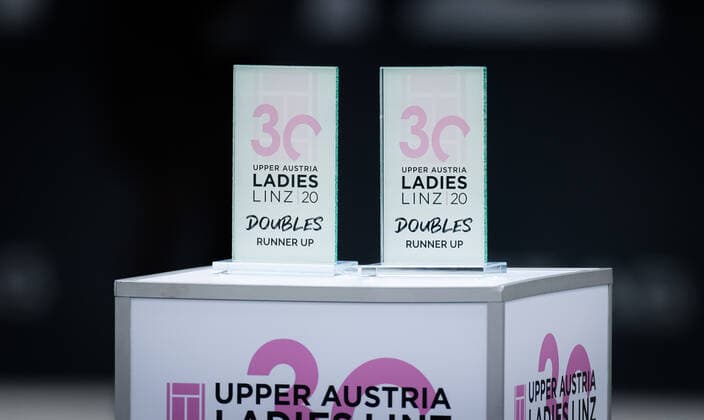 November 15, 2020, Linz, AUSTRIA: Runner Up Doubles Trophy after the doubles final at the 2020 Upper Austria Ladies Linz WTA, Tennis Damen International tennis tournament Linz AUSTRIA - ZUMAa181 20201115_zaa_a181_108 Copyright: xRobxPrangex