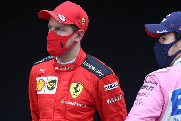 Motorsports FIA Formula One World Championship 2020, Grand Prix of Turkey, 5 Sebastian Vettel GER, Scuderia Ferrari Mission Winnow , 11 Sergio Perez MEX, BWT Racing Point F1 Team , Istanbul Turkey