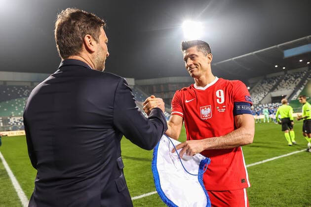 15.11.2020 REGIO EMILA, WLOCHY (REGIO EMILIA, ITALY) STADION CITTA DEL TRICOLORE PILKA NOZNA (FOOTBALL) LIGA NARODOW UEFA ( UEFA NATIONAL LEAGUE ) MECZ WLOCHY - POLSKA ( GAME ITALY - POLAND ) NZ JAKUB KWIATKOWSKI, ROBERT LEWANDOWSKI FOTO LUKASZ GROCHALA CYFRASPORT NEWSPIX.PL --- Newspix.pl  20201115CSLG0055