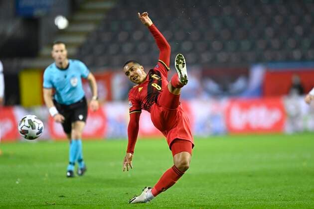 Sport Bilder des Tages LEUVEN, BELGIUM - NOVEMBER 15 : Youri Tielemans midfielder of Belgium in action during the UEFA Nations League match group stage final tournament - League A - Group 2 between Belgium and England on November 15, 2020 in Leuven, Belgium, 15 11 2020 ( Photo by Nico Vereecken Photo News FOOTBALL : UEFA Nations League - League A - Group 2 - Belgique vs Angleterre - 15 11 2020 PHOTONEWS PANORAMIC 