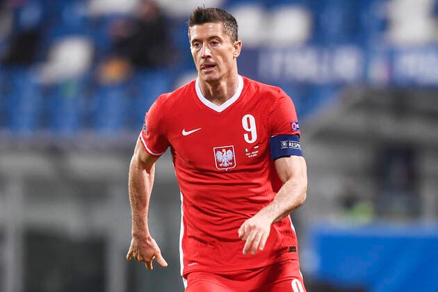 Photo LaPresse - Fabio Ferrari November 15, 2020 Reggio Emilia, Italy soccer Italy vs Polonia - Nation League - Group A - match 5 6 - & x2018;Citt& xe0; del Tricolore Stadium. In the pic:Lewandowski (Poland)  Copyright: xFabioxFerrari LaPressex