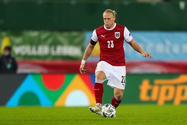 SOCCER - NL, AUT vs NIR VIENNA,AUSTRIA,15.NOV.20 - SOCCER - UEFA Nations League, OEFB international match, Länderspiel, Nationalmannschaft Austria vs Northern Ireland. Image shows Xaver Schlager (AUT). GEPAxpictures xPhilippxBrem