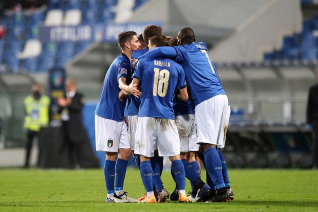 REGGIO EMILIA 15.11.2020 MECZ 5. KOLEJKA LIGA NARODOW GRUPA A1 SEZON 2020 21: WLOCHY - POLSKA 2:0 --- 2020-21 UEFA NATIONS LEAGUE GROUP A1 FOOTBALL MATCH: ITALY - POLAND 2:0 PILKARZE WLOCH FOT. PIOTR KUCZA FOTOPYK NEWSPIX.PL --- Newspix.pl  201115PYK0107