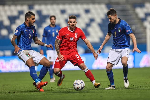 15.11.2020 REGIO EMILA, WLOCHY (REGIO EMILIA, ITALY) STADION CITTA DEL TRICOLORE PILKA NOZNA (FOOTBALL) LIGA NARODOW UEFA ( UEFA NATIONAL LEAGUE ) MECZ WLOCHY - POLSKA ( GAME ITALY - POLAND ) NZ KAROL LINETTY FOTO LUKASZ GROCHALA CYFRASPORT NEWSPIX.PL --- Newspix.pl  20201115CSLG0085
