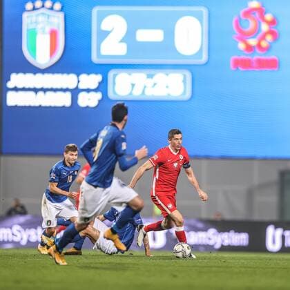 15.11.2020 REGIO EMILA, WLOCHY (REGIO EMILIA, ITALY) STADION CITTA DEL TRICOLORE PILKA NOZNA (FOOTBALL) LIGA NARODOW UEFA ( UEFA NATIONAL LEAGUE ) MECZ WLOCHY - POLSKA ( GAME ITALY - POLAND ) NZ ROBERT LEWANDOWSKI FOTO LUKASZ GROCHALA CYFRASPORT NEWSPIX.PL --- Newspix.pl  20201115CSLG0097