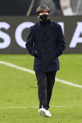 National coach Joachim Loew Löw Germany with mouthguard after the match Nations League Germany vs. Ukraine in the Red Bull Arena in Leipzig Football,Man,Men,Germany,14 11 2020