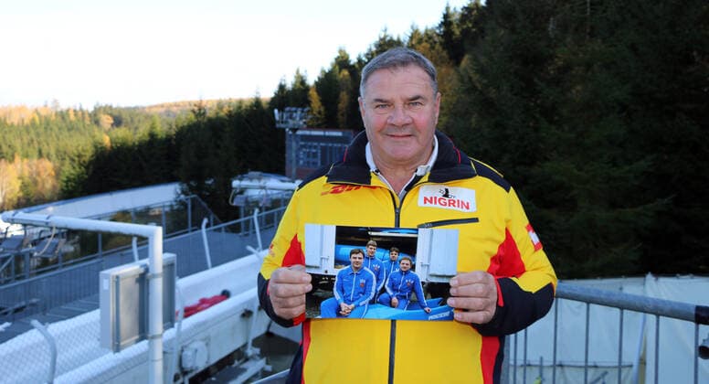 5.11.2020: Altenberg: Bob: Wolfgang Hoppe (Olympiasieger 1984) *** 5 11 2020 Altenberg Bob Wolfgang Hoppe Olympic Champion 1984