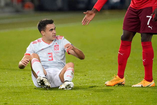 Sergio Reguilon, ESP, Switzerland Spain, Nations League, international, football, 14 11 2020