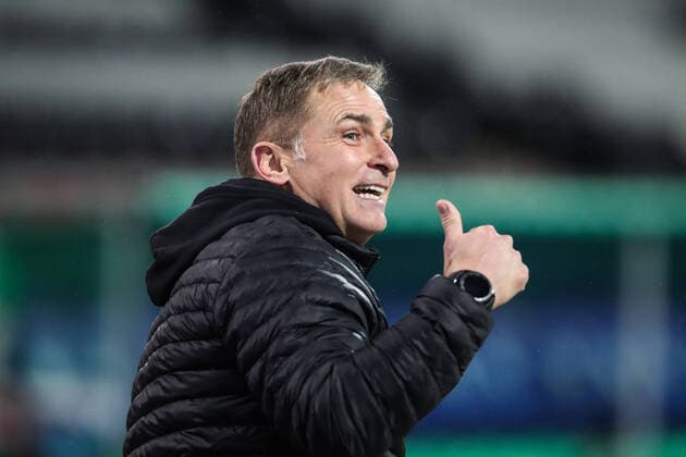 Bilder des Jahres 2020, Sport 11 November Sport Themen der Woche KW47 Sport Bilder des Tages Trainer Stefan Kuntz (Deutschland) freut sich nach dem Sieg gegen Wales - U 21 EM Qualifikationsspiel Deutschland vs. Wales im Eintracht Stadion in Braunschweig - Fußball,Mann,Männer,Deutschland,17.11.2020 *** Coach Stefan Kuntz Germany is happy after the win against Wales U 21 EM qualification match Germany vs Wales in the Eintracht Stadium in Braunschweig Football,Men,Men,Germany,17 11 2020
