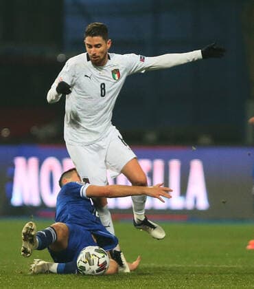 18.11.2020 Sarajevo Bosnia and Herzegodina-Italy Nations League men s football Jorginho(above) Italy :Str 