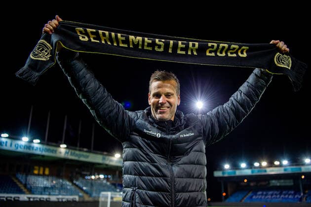 Bilder des Jahres 2020, Sport 11 November Sport Themen der Woche KW47 Sport Bilder des Tages 201122 Kjetil Knutsen, head coach of Bodo Glimt, celebrates winning the league after the Eliteserien football match between Stromsgodset and Bodo Glimt on November 22, 2020 in Drammen. Photo: Vegard Wivestad Grott BILDBYRAN kod VG VG0078 bbeng fotball football fotboll soccer eliteserien stromsgodset godset bodo glimt glimt jubel *** 201122 Kjetil Knutsen, head coach of Bodo Glimt, celebrates winning the league after the Eliteserien football match between Stromsgodset and Bodo Glimt on November 22, 2020 in Drammen Photo Vegard Wivestad Grott BILDBYRAN kod VG VG0078 bbeng fotball football fotboll soccer eliteserien stromsgodset godset bodo glimt glimt cheers,  Copyright: VEGARDxWIVESTADxGRoTT BB201122VG174